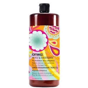 NEW Amika Triple RX Conditioner Sea Buckthorn Berry, 33.8 fl oz / 1 Liter